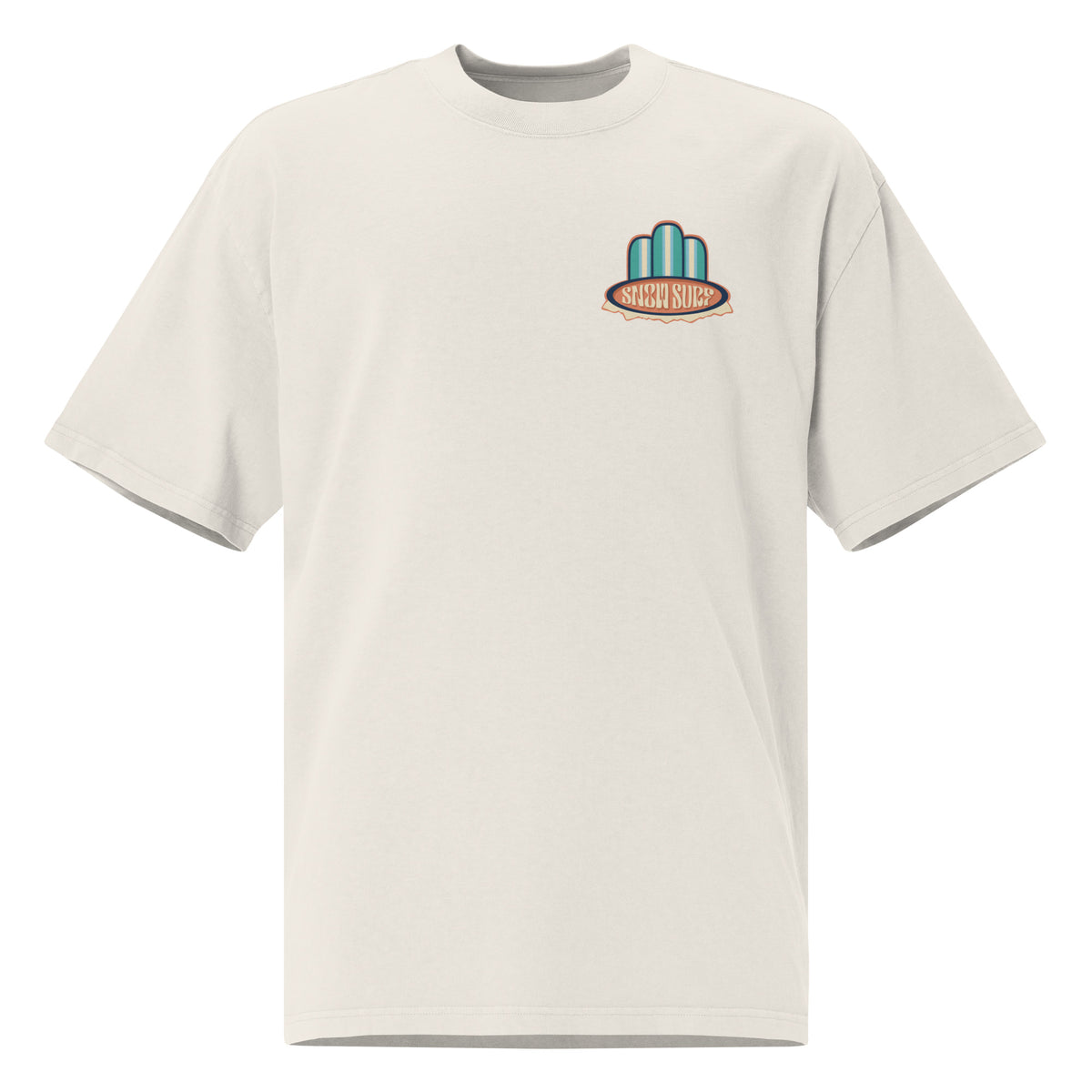 Unisex Oversized Faded T-Shirt – Snow Surf